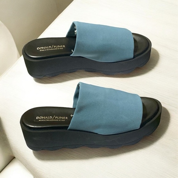 DONALD J. PLINER PLATFORM LUG SANDALS Women’s Size 8 1/2 Blue NEW WITHOUT TAGS - Picture 5 of 8